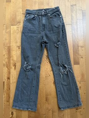 BDG Urban Outfitters High-Rise Distressed Flare Jeans Washed Black – Women's 29